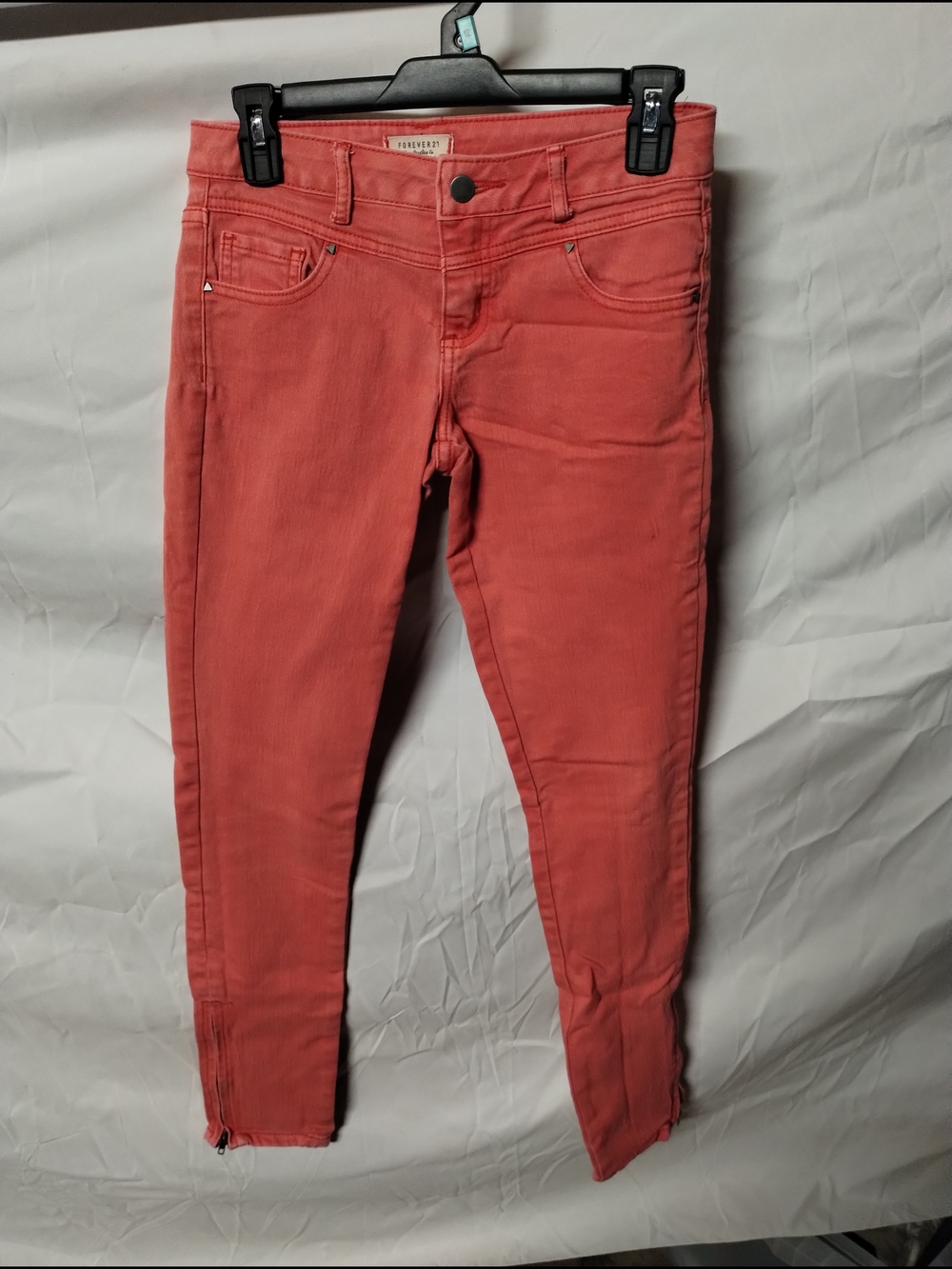 Forever 21 Coral Pink Skinny Jeans